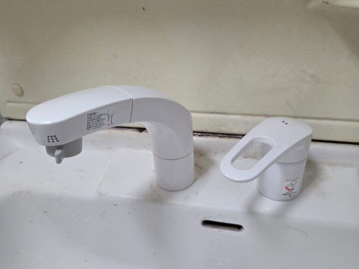 洗面蛇口の交換後